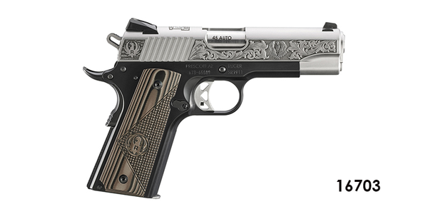 Pistole Ruger SR1911 Commander-Style Prescott 4.25" .45 ACP - Braun/Schwarz - Limited Edition, Bild 1